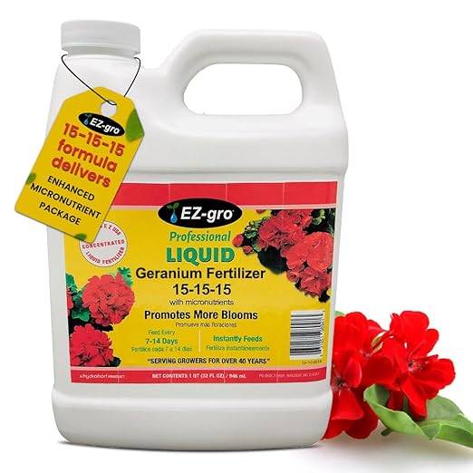 Fertilizante líquido para geranios